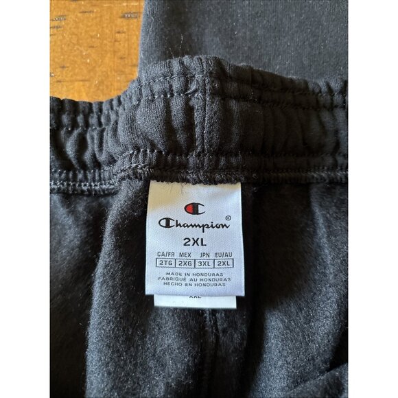 Champion Men's Powerblend Open Bottom Fleece Pant Black Size 2XL NWT - Picture 4 of 6